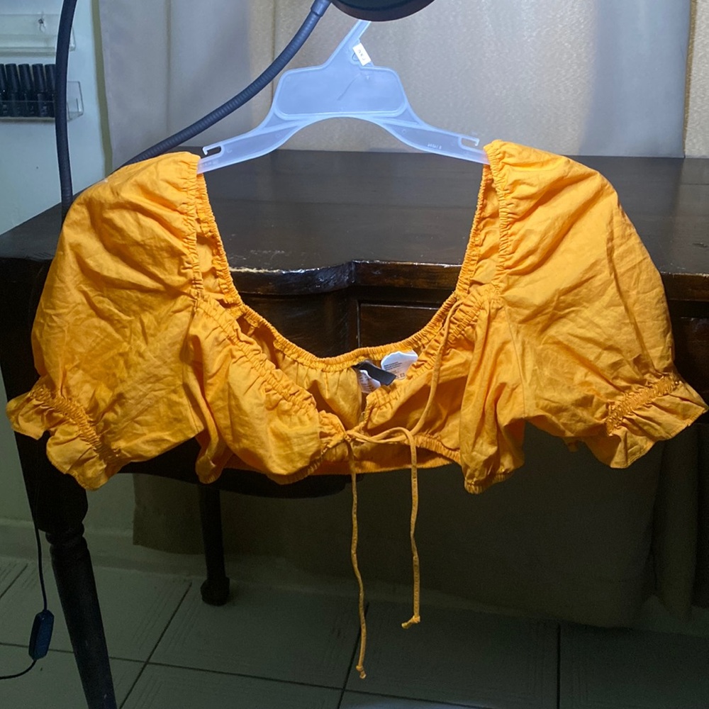 Orange Bikini Type Cropped Top